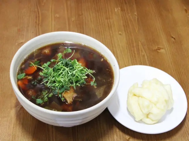 Beef Soup with Glass Noodles.